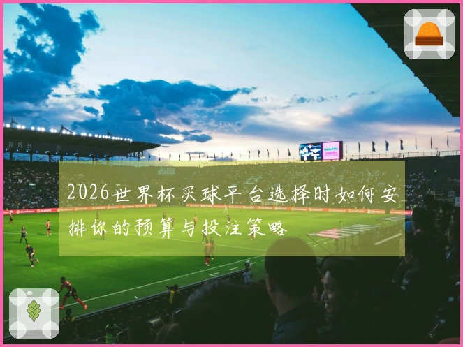 2026世界杯买球平台选择时如何安排你的预算与投注策略